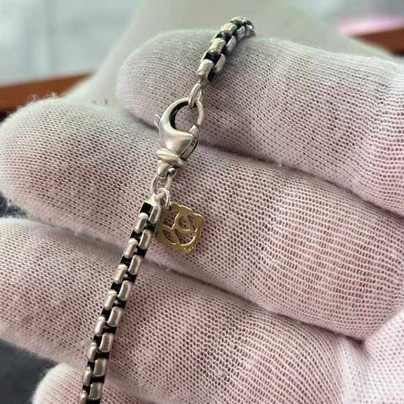 David Yurman 925 & 14k Gold Renaissance Pendant Necklace 16" - Picture 5 of 9